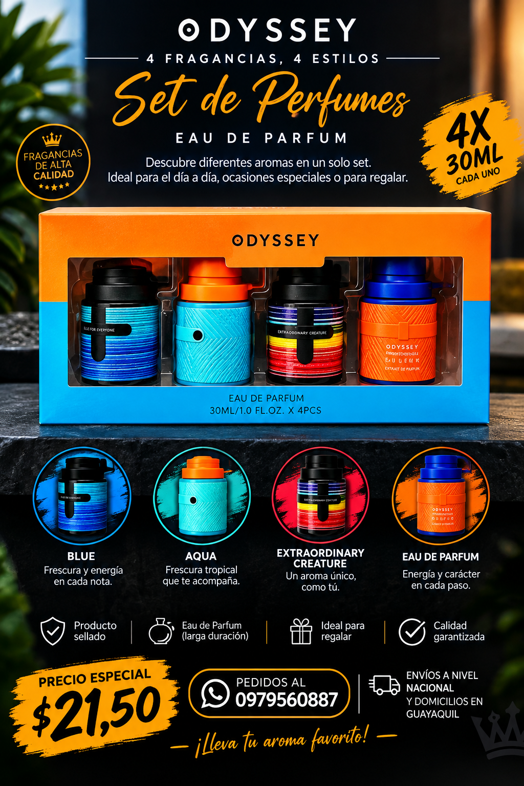🔥 Set ODYSSEY 4 PIEZAS 🔥