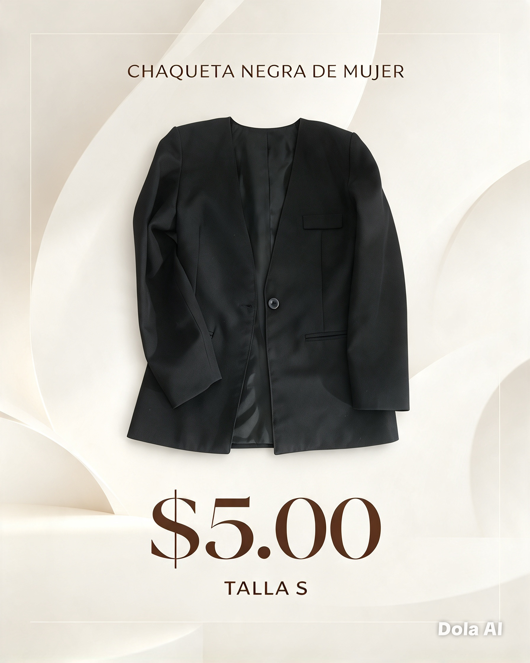 Blazer / Chaqueta Negra de Mujer - Talla S - Excelente Estado